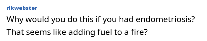 Text post discussing health concerns related to endometriosis, emphasizing worsening symptoms and medical advice ignored. Text post discussing health concerns related to endometriosis, emphasizing worsening symptoms and medical advice ignored.