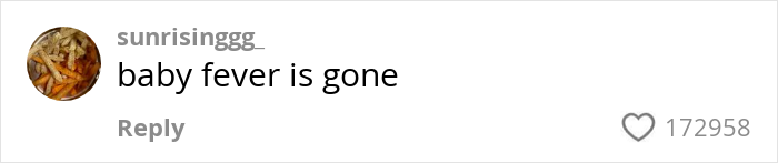 Comment on social media about birth costs in the US, expressing emotional reaction to expensive baby bills.