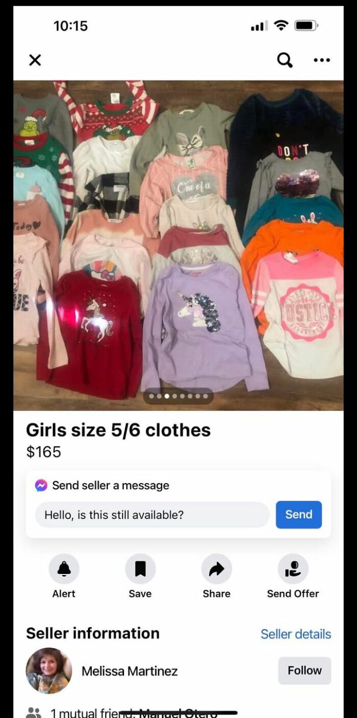 Girls size 5/6 clothes featuring colorful tops with unicorn and festive designs for sale on Facebook Marketplace.
