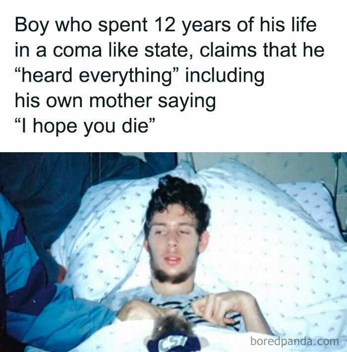 Young man in a coma-like state for 12 years shares disturbing and unsettling events he experienced while unresponsive.