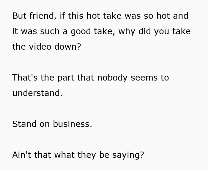 Text screenshot addressing controversy after woman said people 200 lbs and over shouldn&rsquo;t do Pilates debate.