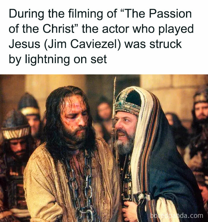 Scene from The Passion of the Christ depicting disturbing and unsettling events that actually happened during filming.