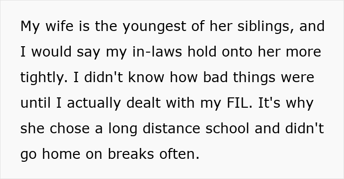 Text excerpt discussing a son-in-law and FIL relationship amid missing iPad and family tension involving wife&rsquo;s silence.