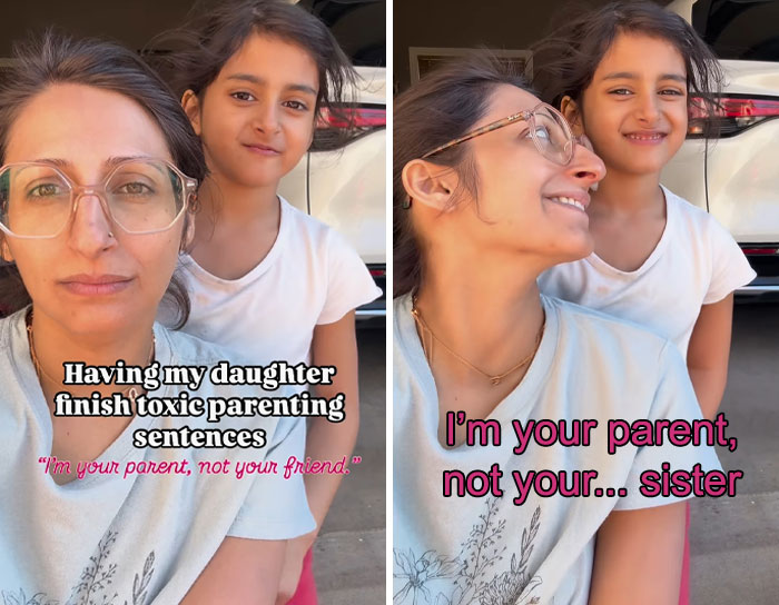 A mother and daughter together, completing toxic parenting sentences to foster healing and understanding.