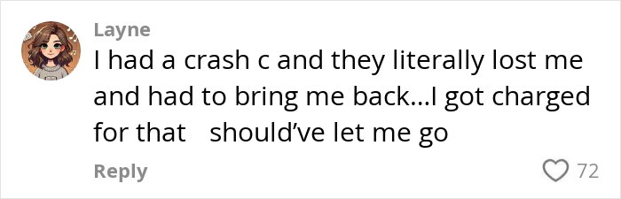 Comment from Layne sharing experience about high medical charges after a C-section related to birth costs in the US.
