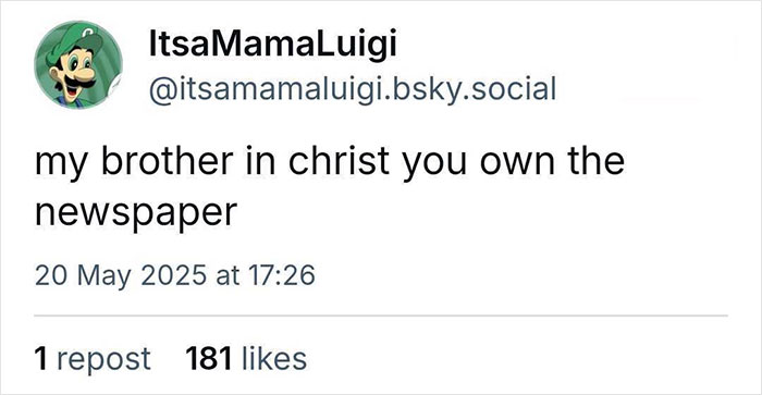 Social media post humorously commenting on newspapers related to 2025 summer reading list runs and nonexistent books.