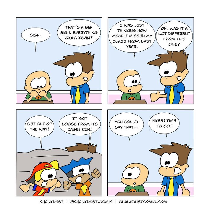 Teacher’s comics depicting humorous classroom moments and what it’s like to survive a school day.