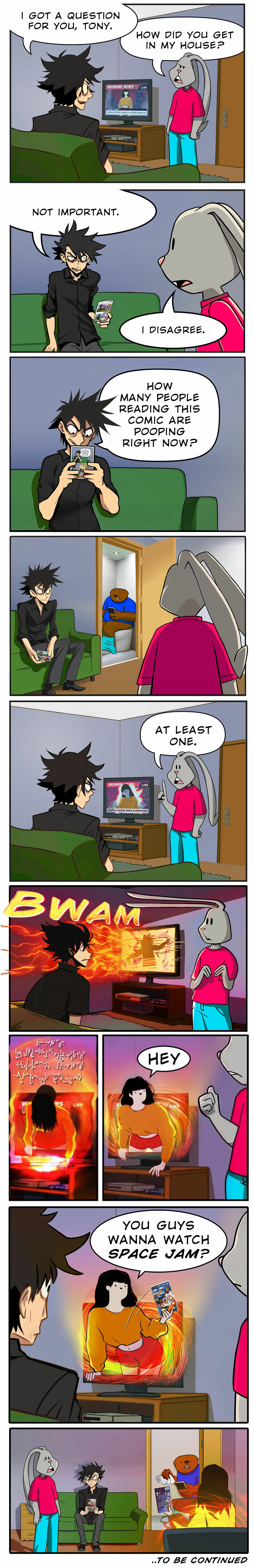 Comic by Victor Gnarly showing a debate about AI-generated art and its impact on creativity and originality.