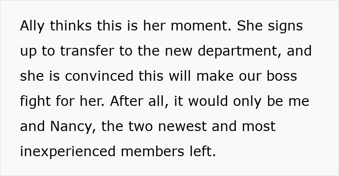 Alt text: Text about a lazy employee bragging about getting a new boss who expects her to actually work. Alt text: Text about a lazy employee bragging about getting a new boss who expects her to actually work.