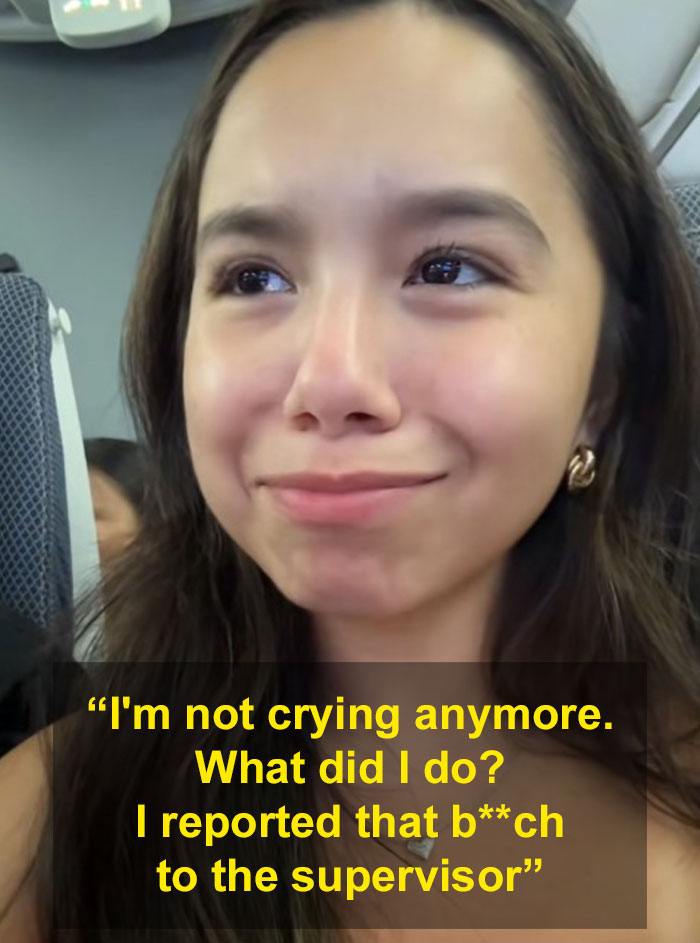 Young woman upset and sobbing after TSA agents humiliated her over a bag mix-up at airport security checkpoint.