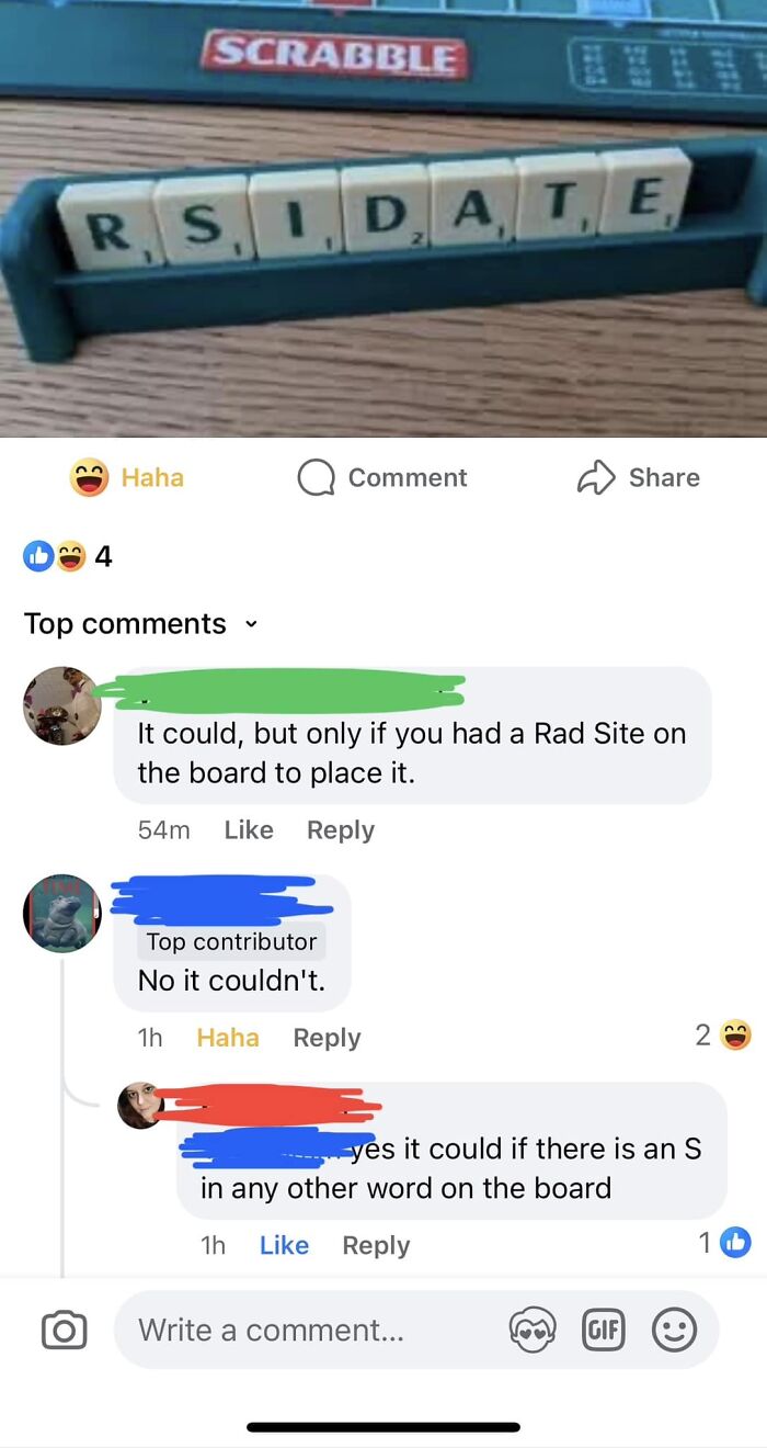 Scrabble board with letters and social media comments shaming overconfident know-it-alls who incorrectly correct others online.