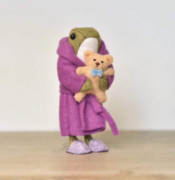 I Designed A Frog Doll Sewing Pattern From Felt Fabric And Made Him Lots Of Cute Outfits To Wear!