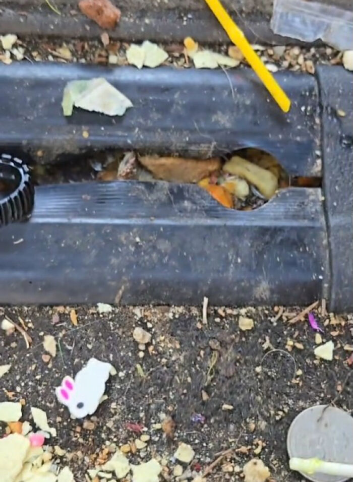 Filthy car floor covered with dirt, food crumbs, and debris before woman begins cleaning out the vehicle.