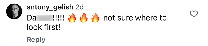 Screenshot of a social media comment reacting to the x-rated detail in Sam Asghari's workout video spotted by Britney Spears fans.