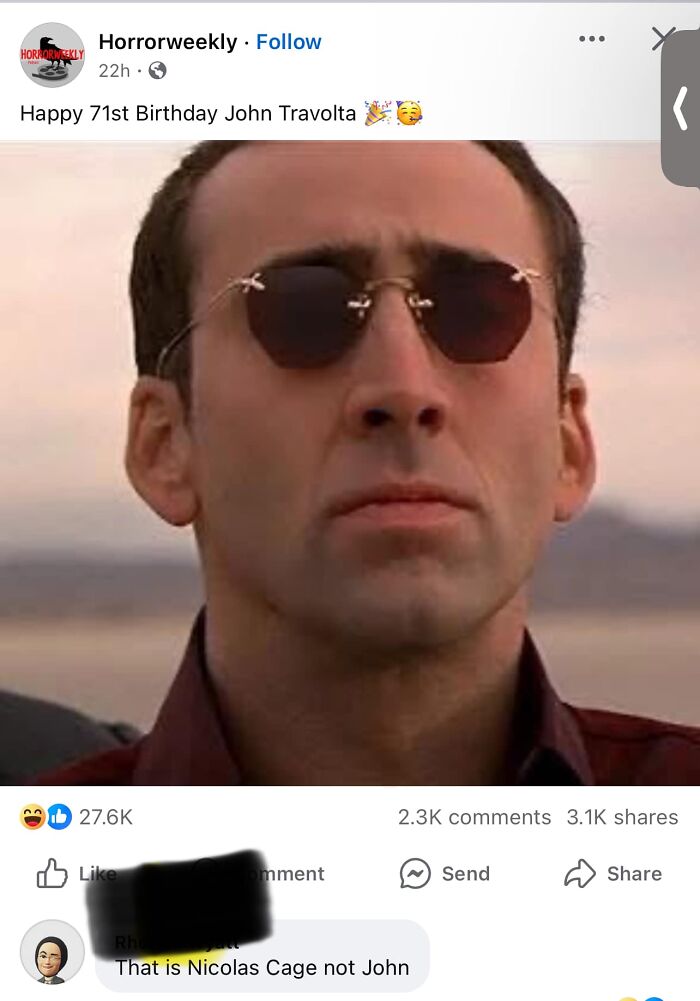 Man wearing sunglasses being incorrectly corrected in an online group shaming overconfident know-it-alls