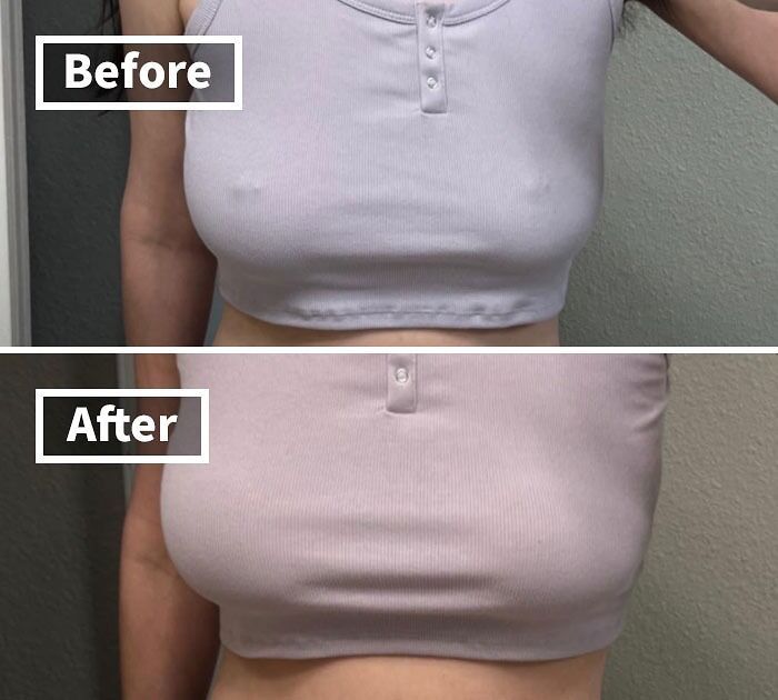Before and after comparison showing enhanced summer glow up results with a fitted white crop top on a person.