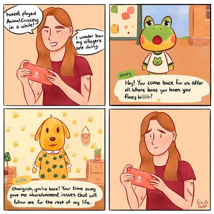 Wholesome comics by Gabrielle Drolet show witty, relatable daily moments with charming characters and heartfelt humor.