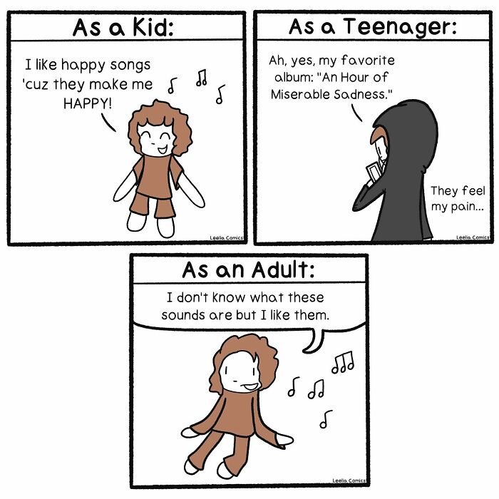 Funny and relatable comics illustrating the sweet chaos of everyday life through different life stages.