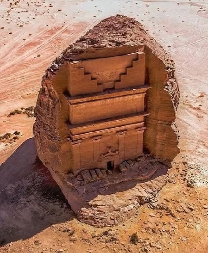 Carved ancient rock architecture in a desert setting showcasing fascinating archaeology and historic architecture.