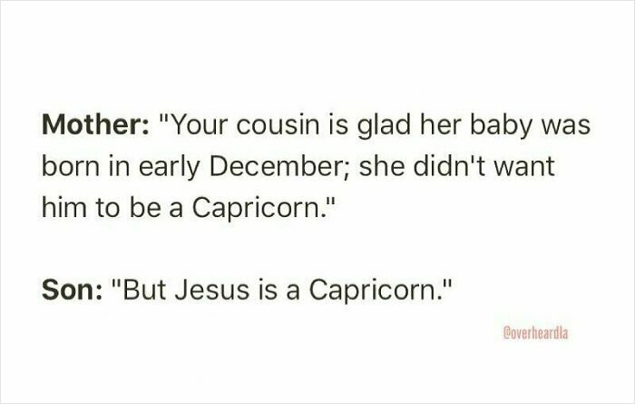 Mother and son having a funny conversation about Capricorn in one of the funniest conversations overheard in the streets of LA.