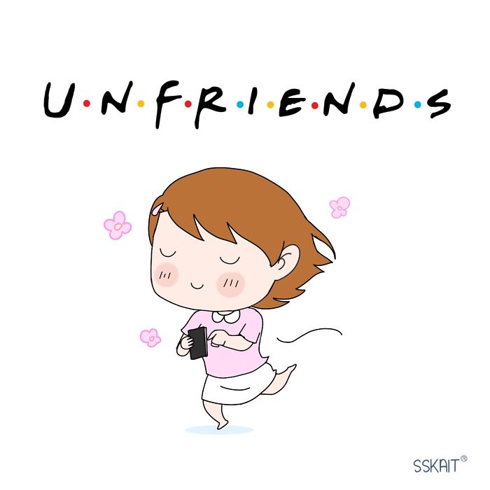 Cute comic illustration capturing Filipino humor with a character happily texting, inspired by popular culture style.