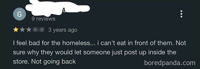 Screenshot of a ridiculous customer review showing entitled behavior and absurd complaints inside a store.