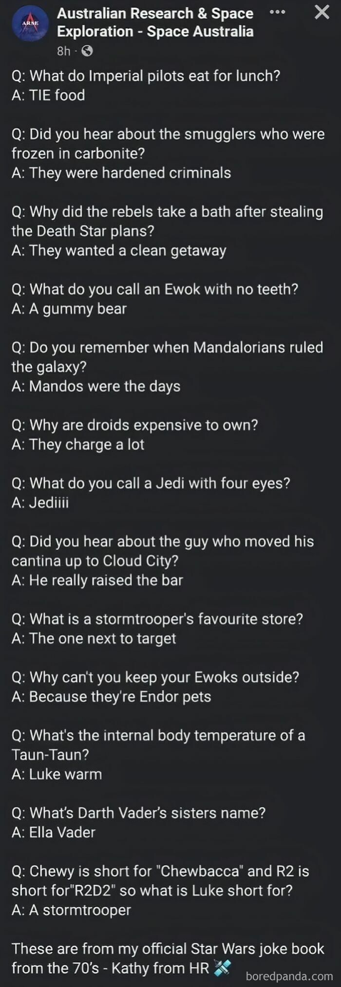Star Wars dad jokes and memes with silly punchlines delivering peak dad humor and fun galactic laughs.