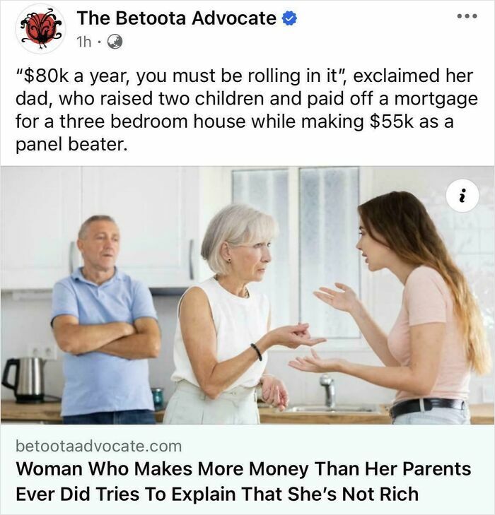 A young woman and her parents arguing in a kitchen, illustrating struggles with bad landlords and renting issues.