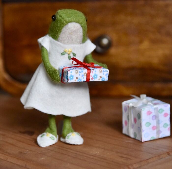 I Designed A Frog Doll Sewing Pattern From Felt Fabric And Made Him Lots Of Cute Outfits To Wear!