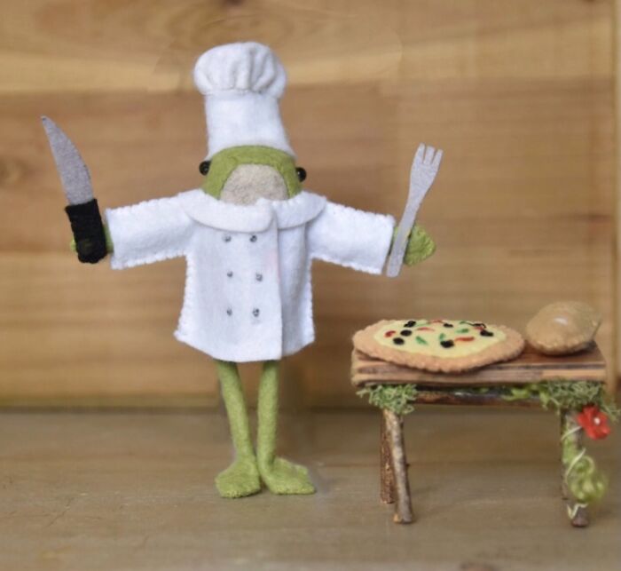 I Designed A Frog Doll Sewing Pattern From Felt Fabric And Made Him Lots Of Cute Outfits To Wear!