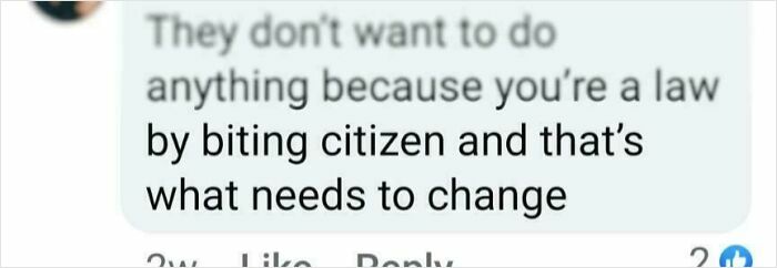 Text message screenshot highlighting a misunderstanding related to bacteria with a statement about biting citizens.