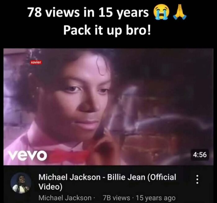 Man looking disappointed at a video with very few views over 15 years, illustrating when brains give up on thinking.