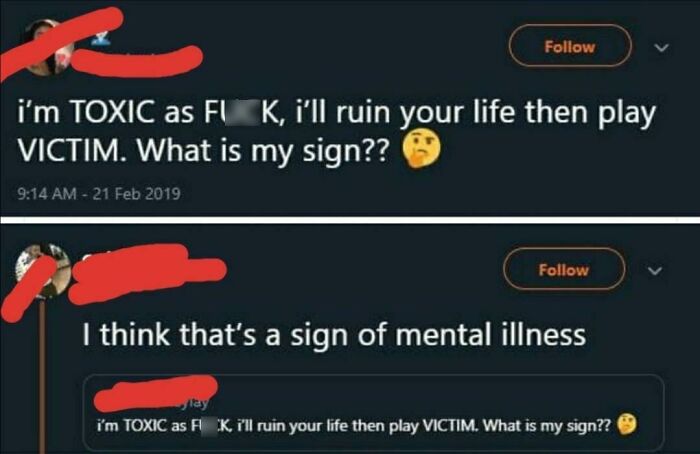 Screenshot of an online exchange showing toxic behavior, fitting the theme of women being called out for being jerks online.