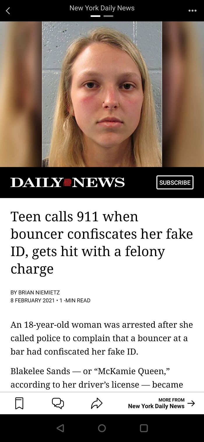 Mugshot of a woman involved in online calls out, representing women being called out for being jerks online.