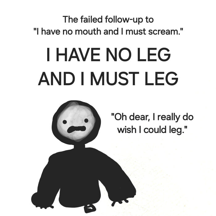 Minimalist animal illustration with quirky text, showcasing strange yet comforting animal illustrations by Andy Younger.