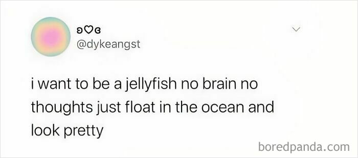 Social media post expressing relatable feelings about women struggles with overthinking and wanting simplicity.