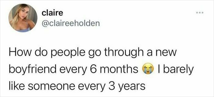 Social media post about relationships and emotions, featuring relatable content to make your day better.