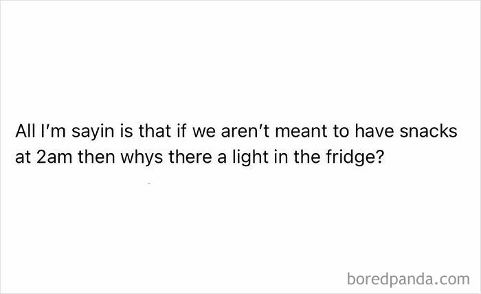 Meme text about late night snacks reflecting the millennial mind shared on an Instagram meme page.