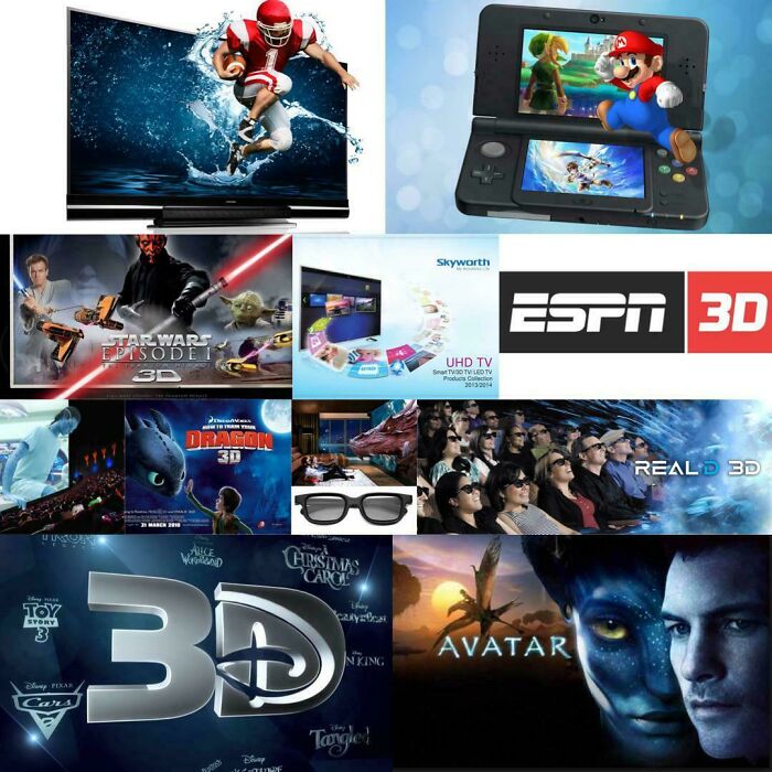 3D technology and entertainment evolution showcasing movies, gaming, and TVs reflecting ways things have changed through the years online