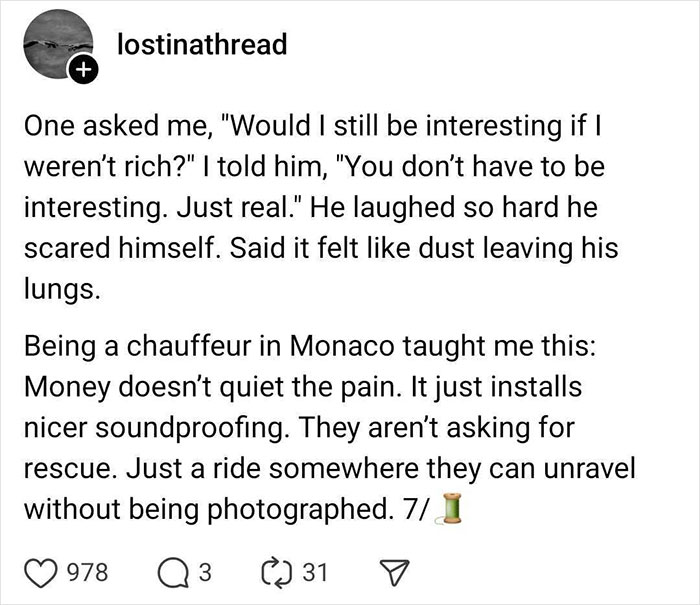 Monaco Chauffeur Shares Rich People Confessions That Stuck With Him: &ldquo;Haven&rsquo;t Laughed In Over A Year&rdquo;