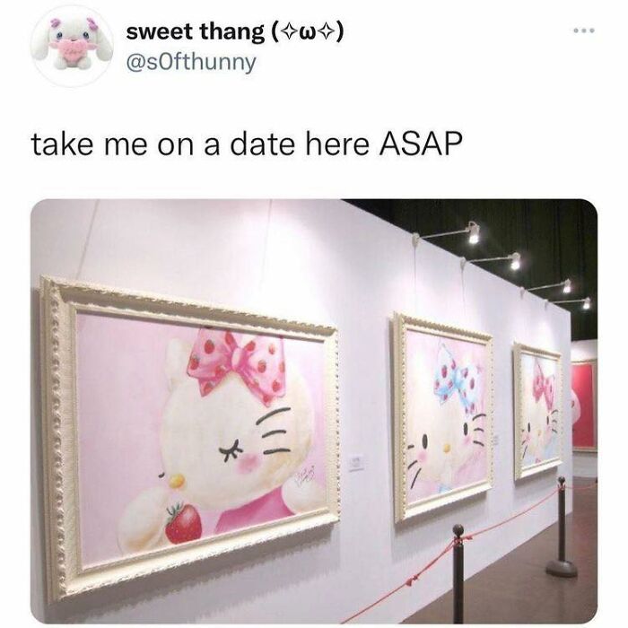 Wholesome and cute art gallery featuring pastel paintings with charming characters shared by a dedicated group of girlies.