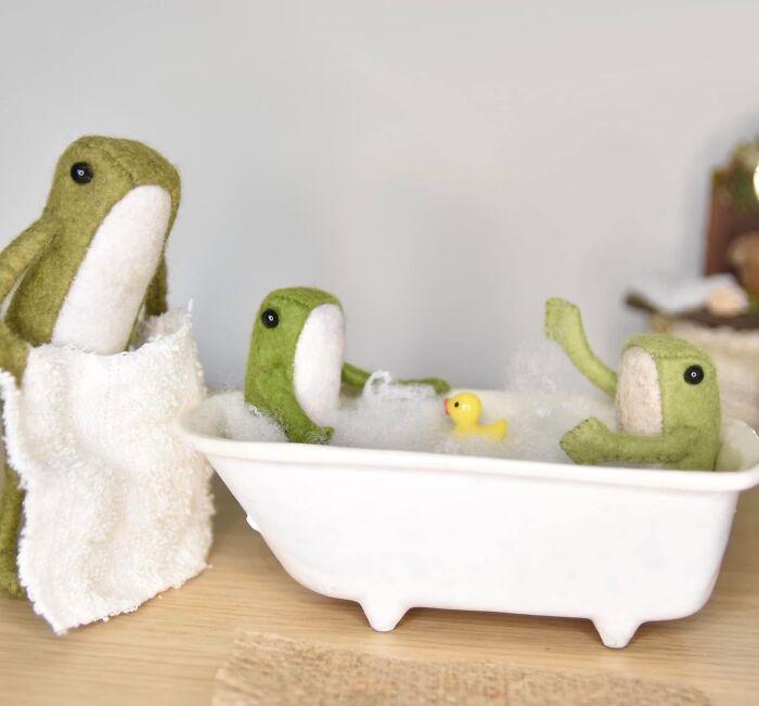 I Designed A Frog Doll Sewing Pattern From Felt Fabric And Made Him Lots Of Cute Outfits To Wear!