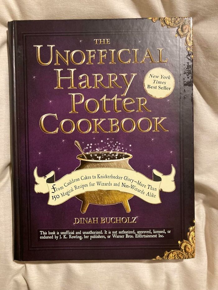 The Unofficial Harry Potter Cookbook with magical recipes and a purple cover, perfect for weirdly wonderful find enthusiasts.