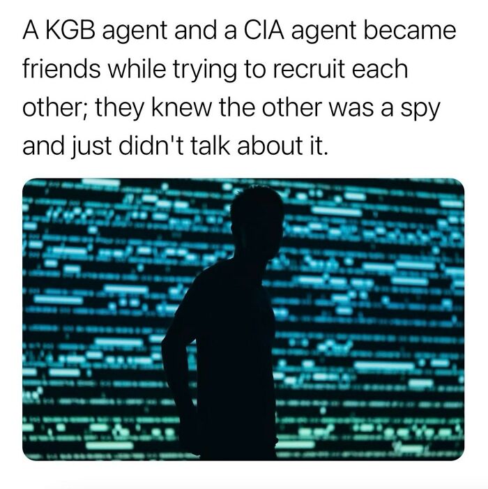 Silhouette of a person standing in front of a glowing digital screen, representing secret facts about spies and intelligence.