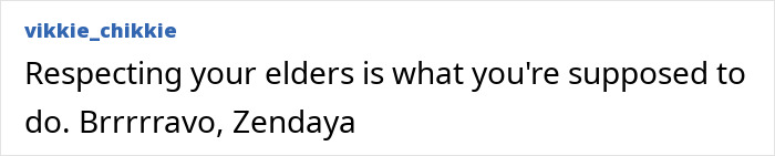 Comment about Zendaya respecting Diana Ross, expressing admiration during a Met Gala red carpet moment.