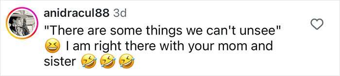 Screenshot of a social media comment reacting humorously to Robert Irving's underwear shoot that nearly broke the internet. Screenshot of a social media comment reacting humorously to Robert Irving's underwear shoot that nearly broke the internet.