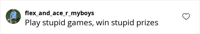 Comment on social media post saying Play stupid games, win stupid prizes, related to bleeding hospital update for adult content creator.
