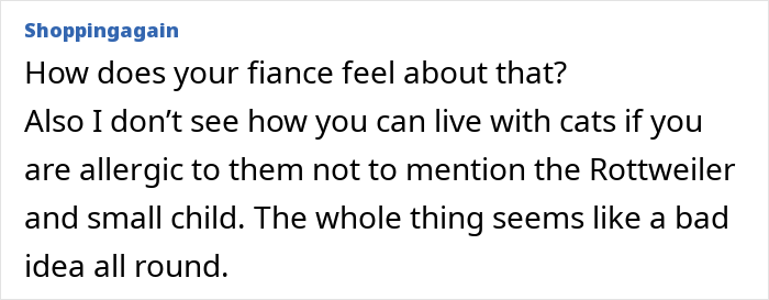 Rottweiler Owner Asks If She&rsquo;s Being Unreasonable To Want To Get Rid Of Fianc&eacute;&rsquo;s Cats