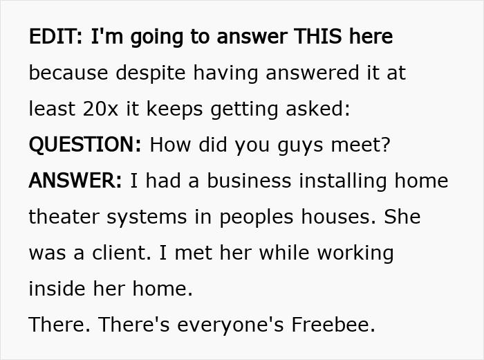 Text excerpt from a guy sharing what it was really like to date a famous actress, answering how they met.