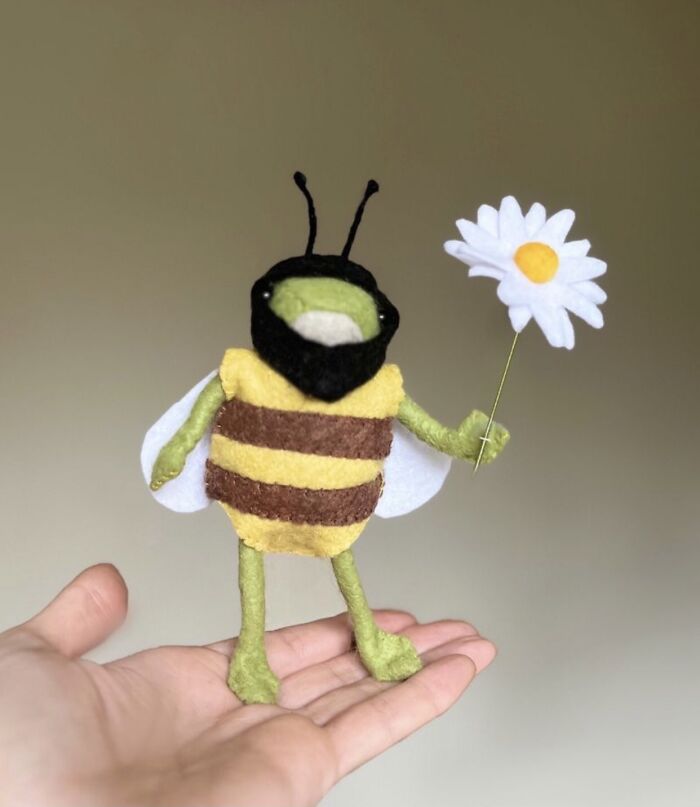 I Designed A Frog Doll Sewing Pattern From Felt Fabric And Made Him Lots Of Cute Outfits To Wear!